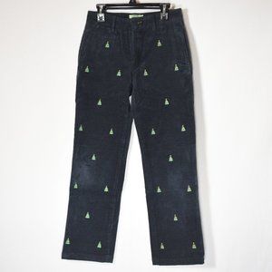 Castaway Navy Blue Corduroy Boys Christmas Pants. Size 10.